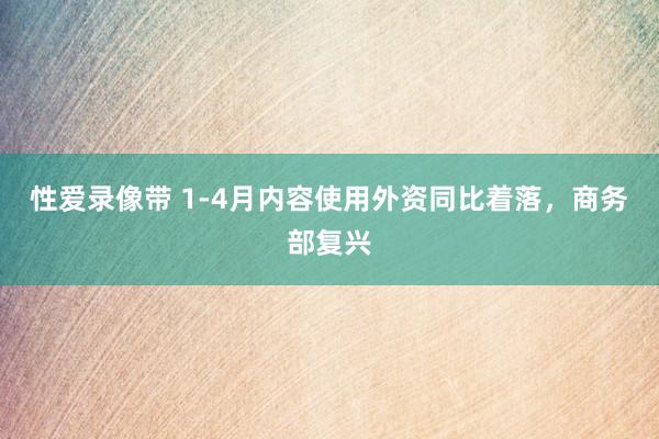 性爱录像带 1-4月内容使用外资同比着落，商务部复兴
