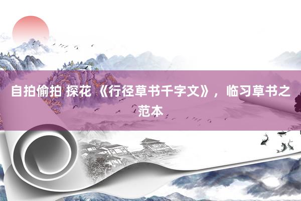 自拍偷拍 探花 《行径草书千字文》，临习草书之范本